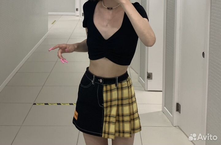Джинсовая юбка bershka