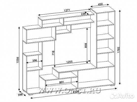 Стенка в гостиную бу