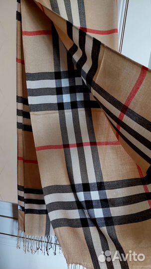 Шарф палантин в клетку, новый