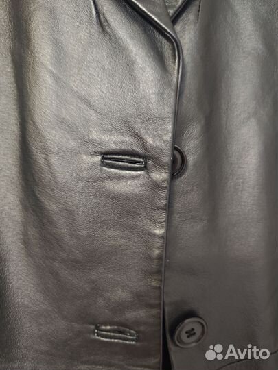 Кожаный пиджак размер 42