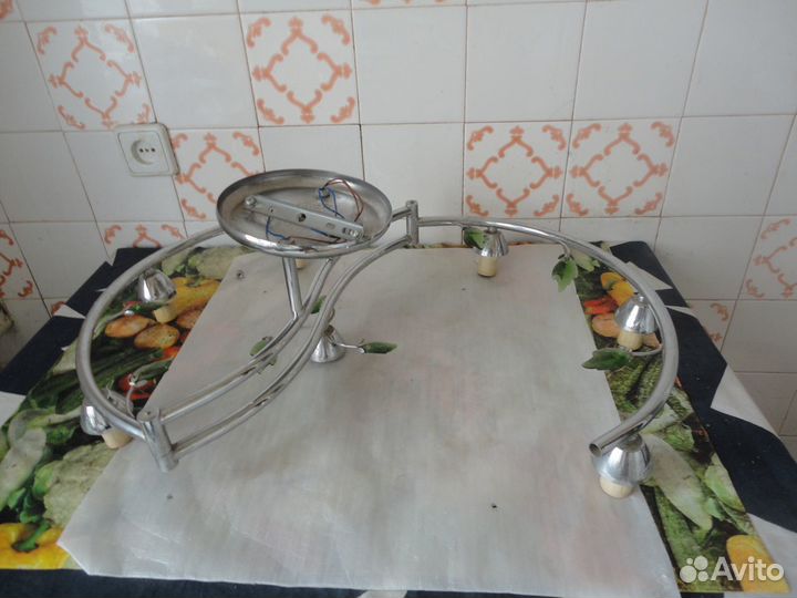 Люстра хромированная раздвижная