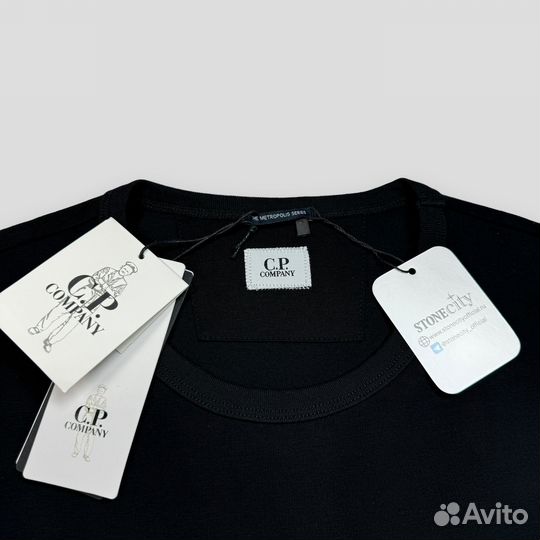 Футболка C.P. Company с принтом черная (M-XXL)