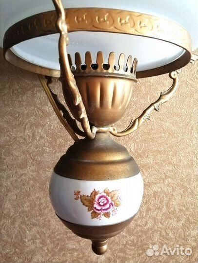 Люстра-керосинка-латунь