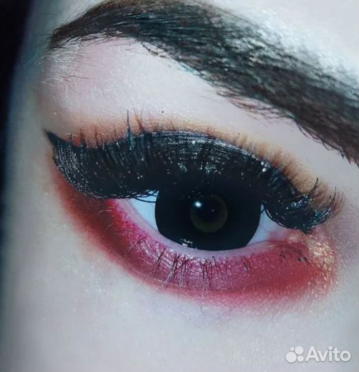 Цветные линзы / Crazy Черные 15 мм