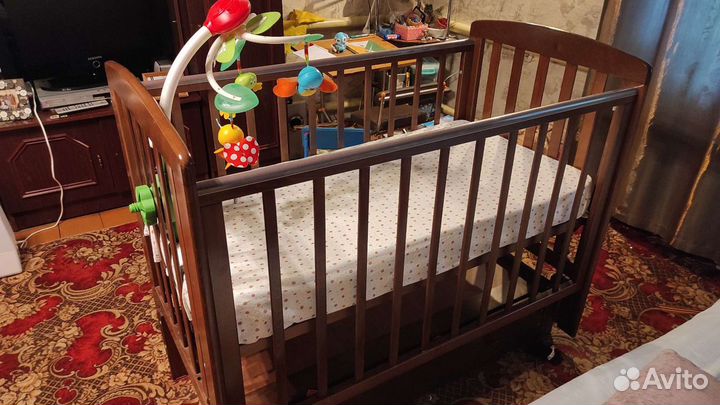 Детская кровать натуральное дерево Лель