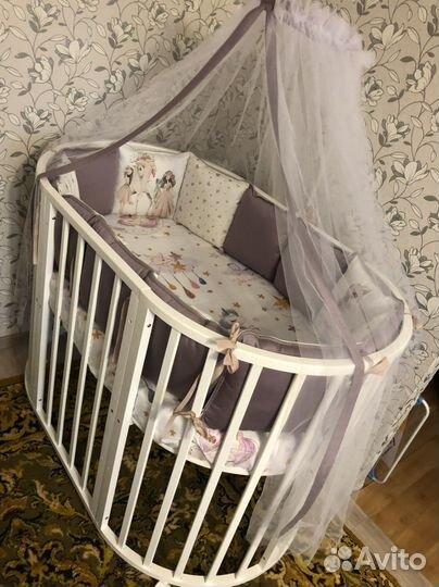 Бортики и балдахин в кроватку