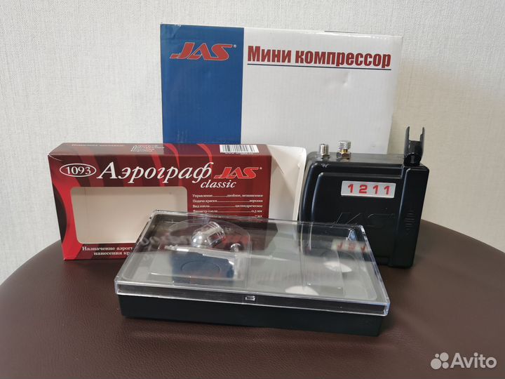 Компрессор jas 1293 и аэрограф jas 1093