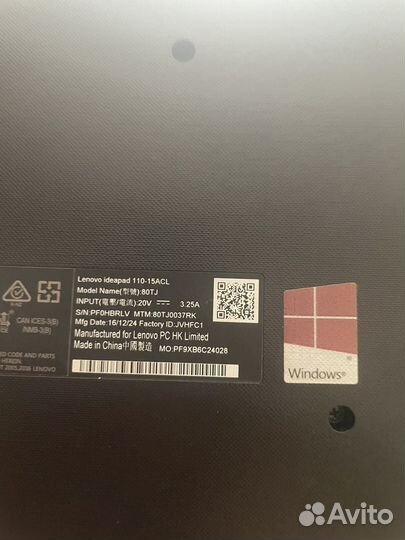 Ноутбук lenovo 110-15ACL