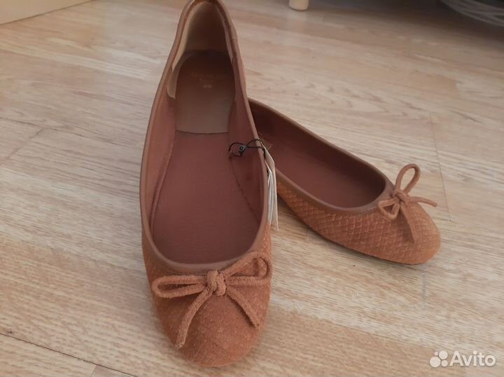 Балетки mango 39 новые с биркой замша