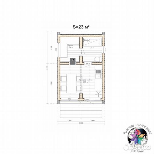 Модульный дом 23м2