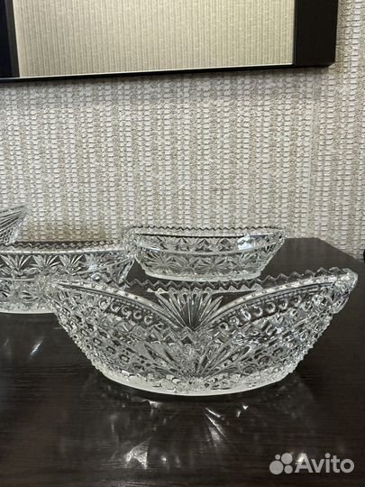 Ваза для фруктов хрусталь
