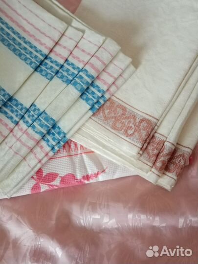 Пододеяльник 1,5сп,полотенца.Хлопок,лен, СССР