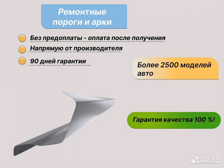 Пороги и арки ремонтные на Opel