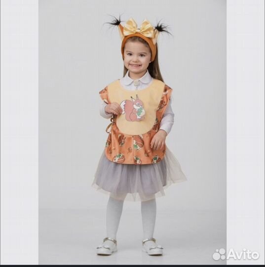 Карнавальный костюм Белочка плюш для девочек