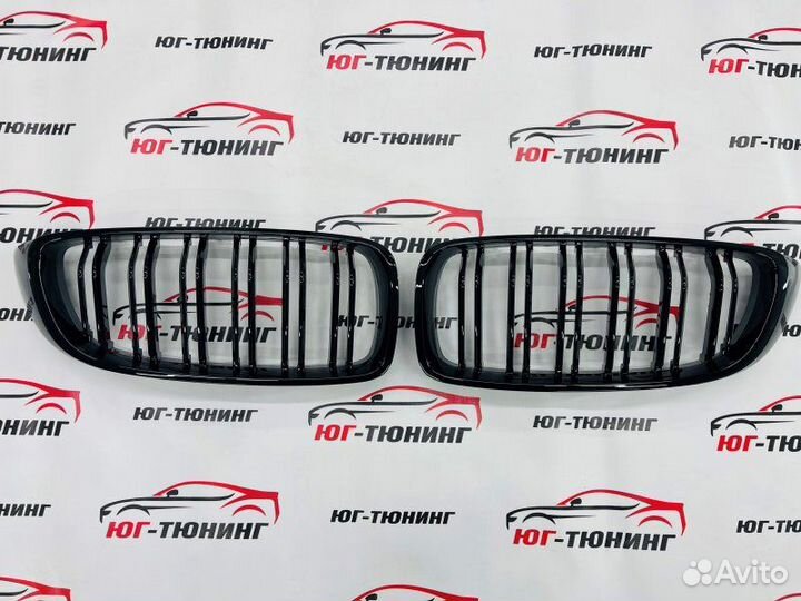 Ноздри BMW 4 f32 в стиле М4 черный глянец Bmw