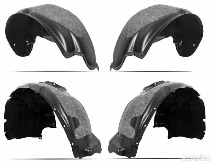 Подкрылки с шумоизоляцией на Toyota RAV4 2019