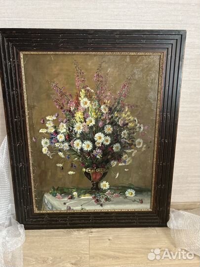 Картина маслом букет 19 век