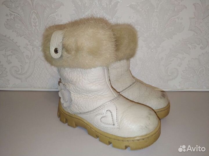 Зимние сапожки Зебра