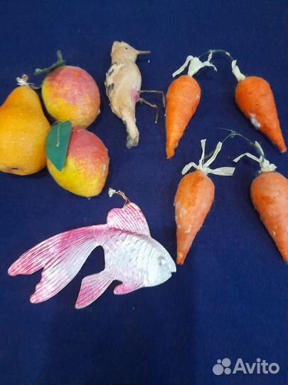 Елочные игрушки ватные