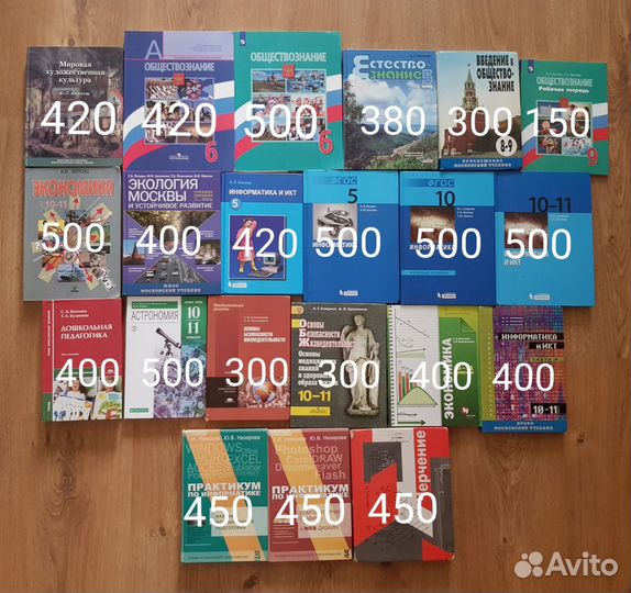 Учебники для 5, 6, 7, 10, 11