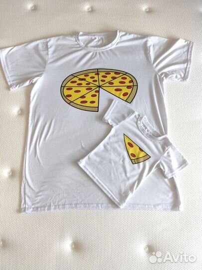 2 футболки family look pizza