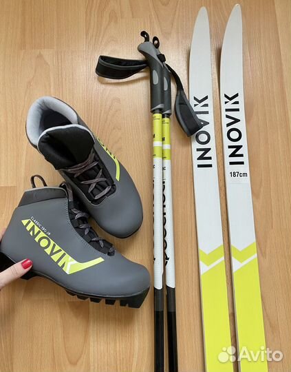 Лыжи детские беговые / палки / ботинки (новое)