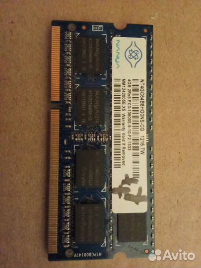 Оперативная память ddr3/ddr3L для ноутбука 2gb/4gb