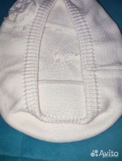 Берет белый женский шапка осень