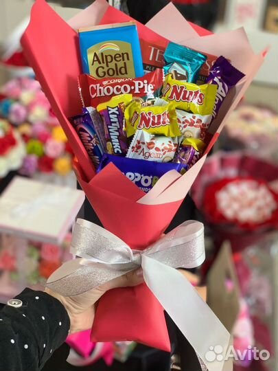 Сладкие букеты из конфет