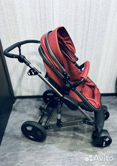 Коляска-трансформер 3 в 1 luxmom 555 (красная)