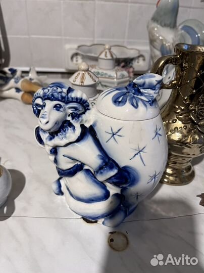 Фарфоровая посуда гжель