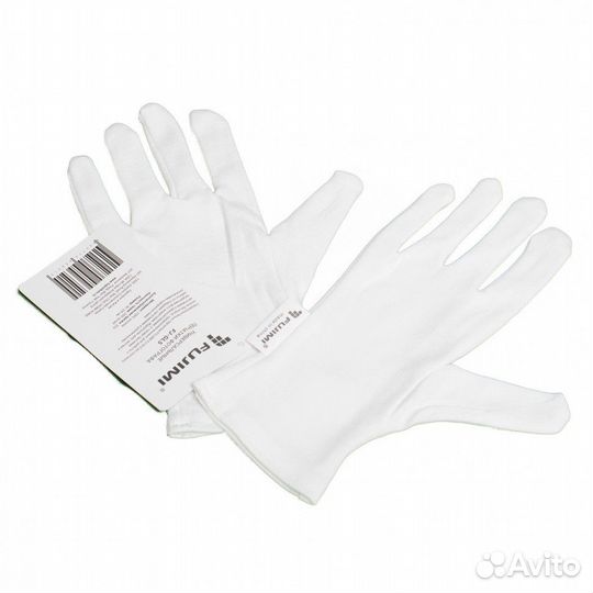 Белые хлопковые перчатки Fujimi FJ-GL5 (24x9 см)