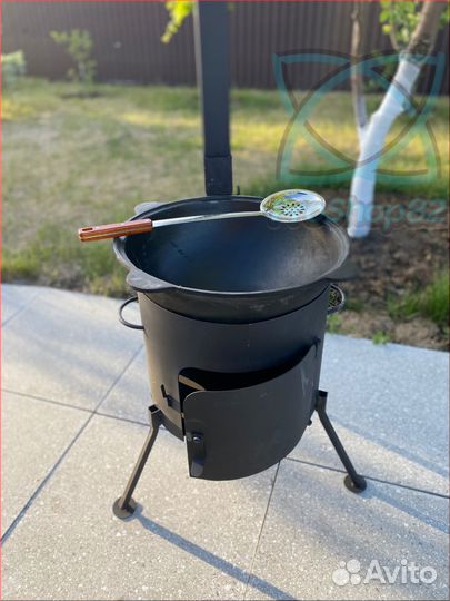 Казан чугунный с печью