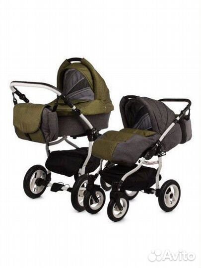 Коляска 2 в 1 Babyton dizzy dark grey-green