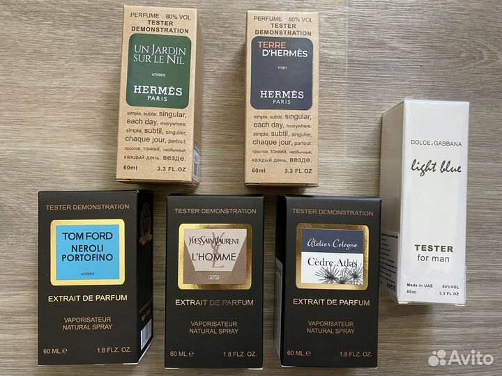 Женская мужская унисекс парфюмерия (тестеры)
