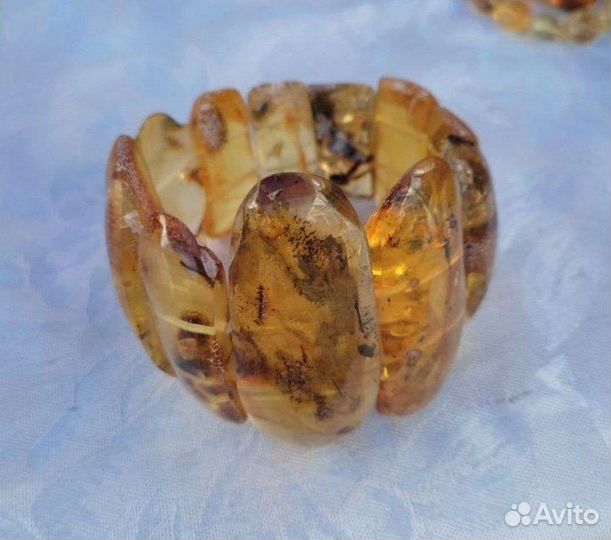 Натуральный янтарь. Браслет. Ожерелье
