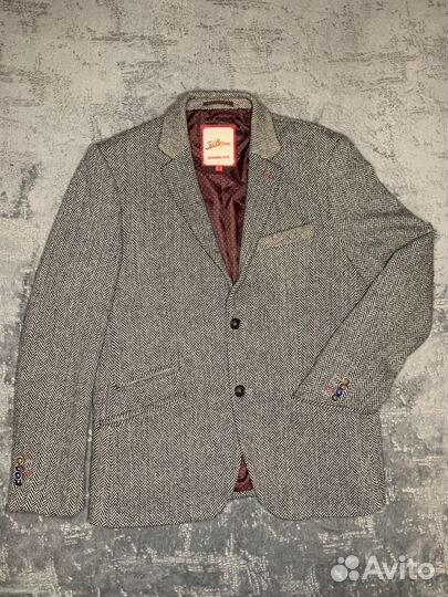 Твидовый костюм жилет+пиджак 48-50