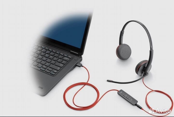 Plantronics C3225-A USB-jack3.5 наушники гарнитура