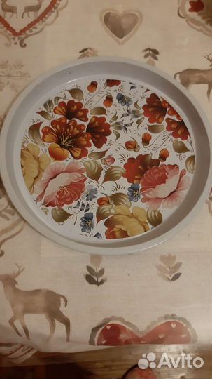 Стеклянный поднос, тарелка