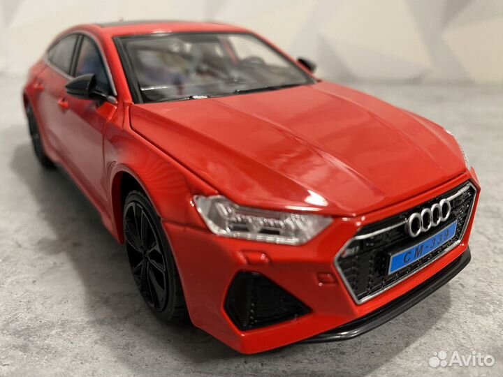 Машина Audi RS7 металл. Красная