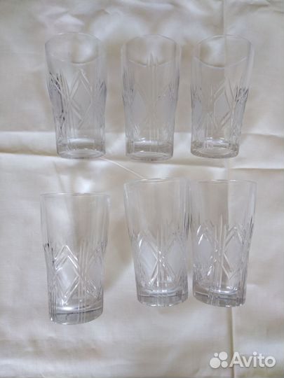 Хрустальные стаканы, стопки, рюмки, бокалы