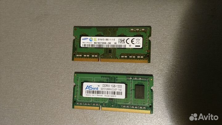 Оперативная память для ноутбука ddr3 1gb 2gb
