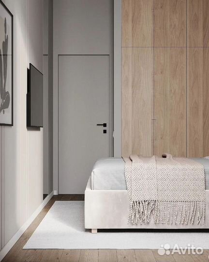 Скрытые двери под покраску