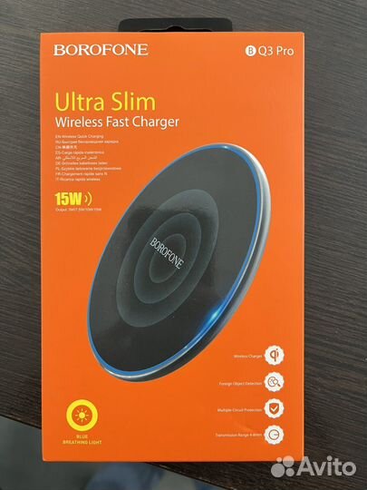 Беспроводная зарядка быстрая 15W