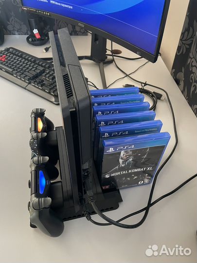 Sony playstation 4 PS4 slim 1tb +6 игр