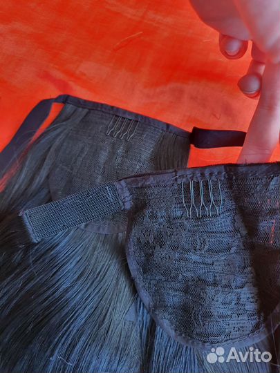 Хвост шиньон черный