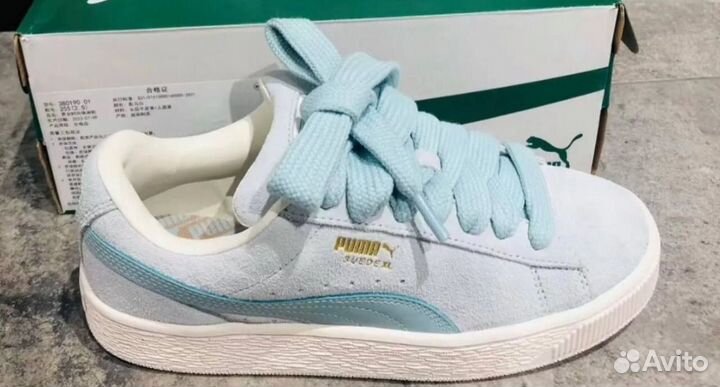 Кеды puma suede xl голубые