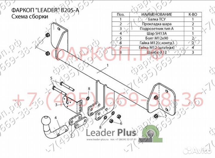 Фаркоп на все авто