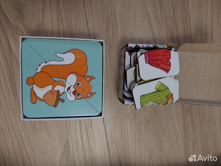 Пазлы для детей из 2 частей