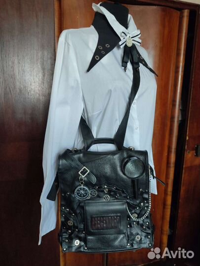 Кожаная сумка-портфель precentor мужская стимпанк